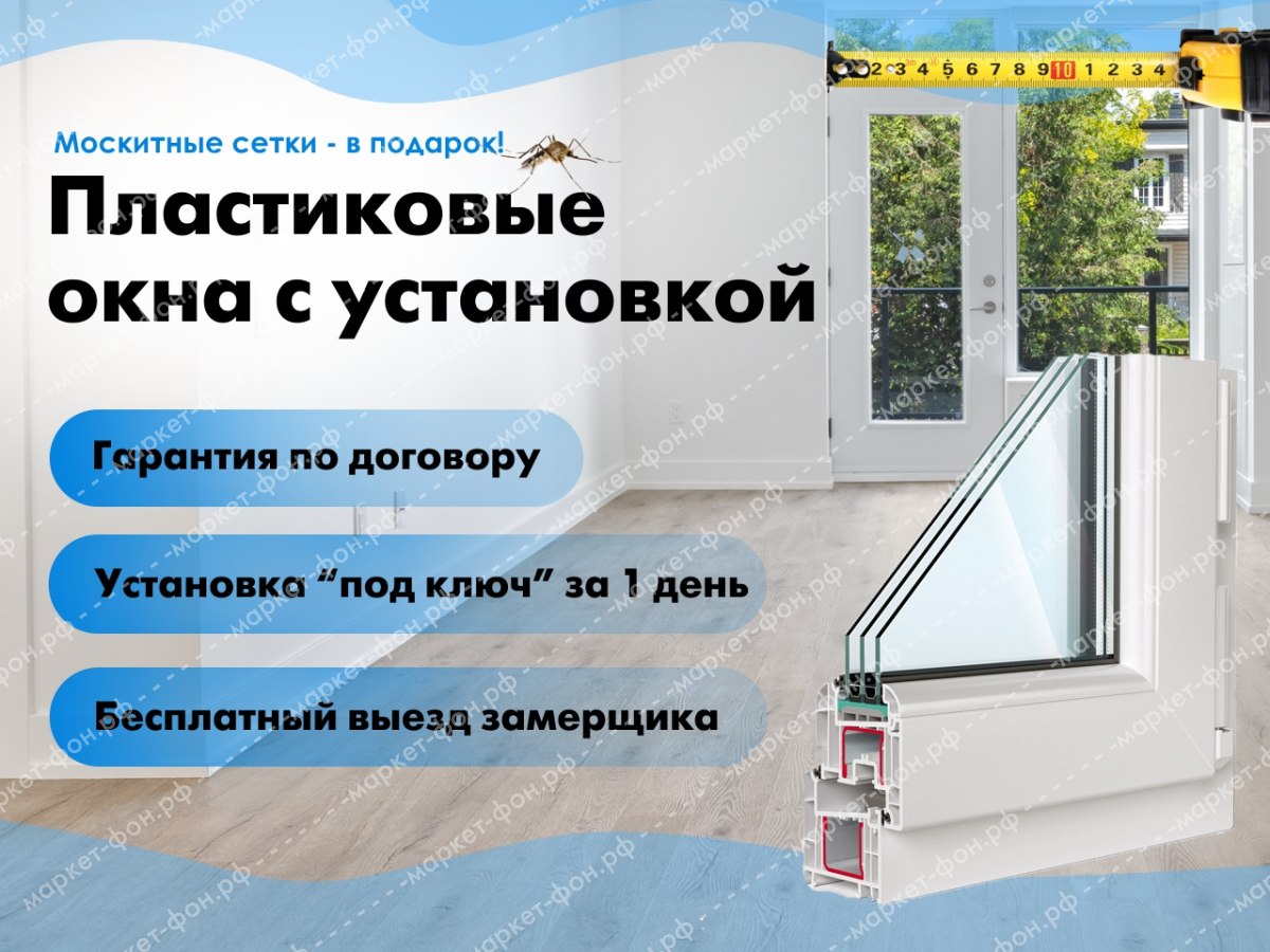 Инфографика для Авито объявлений-Пластиковые окна ПВХ